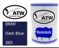 Preview: BMW, Dark Blue, 263: 500ml Lackdose, von ATW Autoteile West.